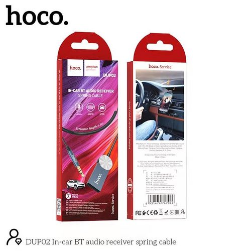 Hoco DUP02 in-car bt audio receiver spring cable Hoco DUP02 in-car bt audio receiver spring cable